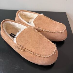 Lands' End Kids' Tan Suede Slippers